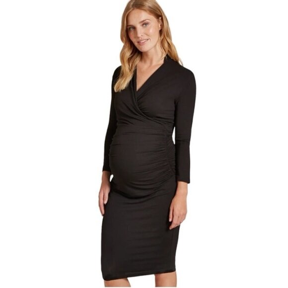 Isabella Oliver Black Maternity Dress size 2 - Picture 1 of 9